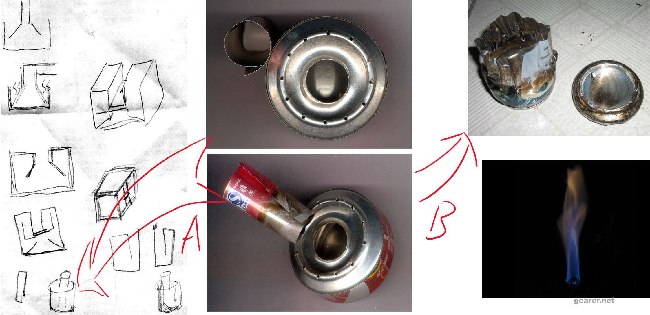 设计思路及实际制作图，燃烧效果不好，需要预热太久,而且制造麻烦,后改变方案把烟道改道外面，得到很好 ...